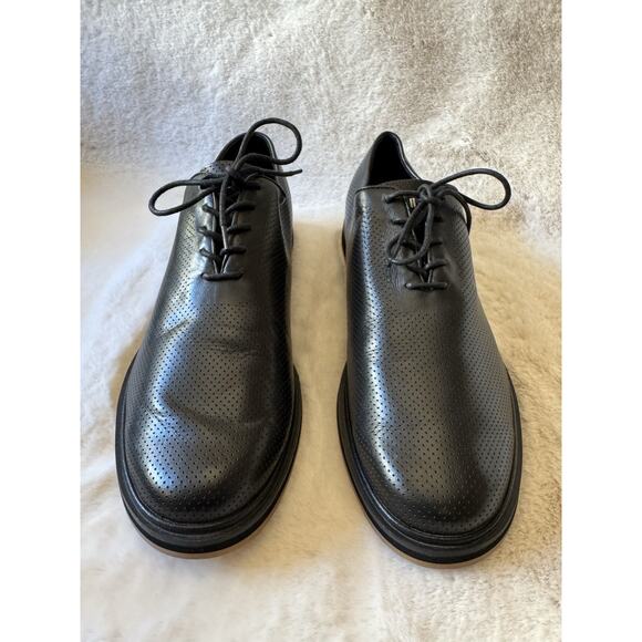 NO BULL DRESS SHOES MENS 11.5 WOMENS 13 BLACK LEATHER $199 - Picture 4 of 9
